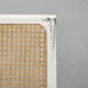 Set of 2 Vintage MidCentury Italian Modern White Wood&French Wicker Chairs