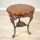 Vintage Oval Coffee Table on Cast Iron Base, 1950s