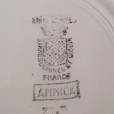 6 dessert or cheese plates in old earthenware Digoin Sarreguemines - Model Annick - Vintage