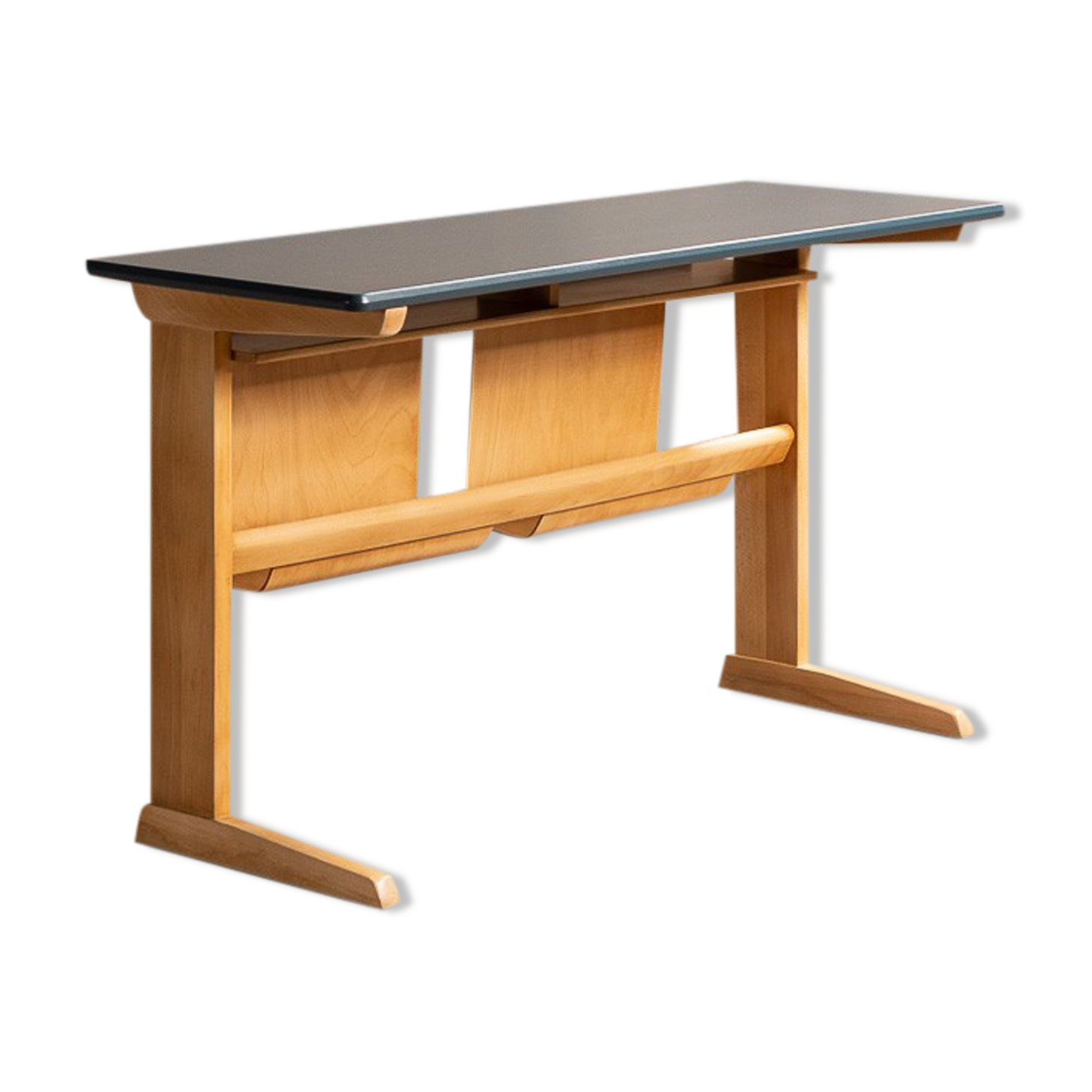 Casala double office in solid beech renovated and restyled, circa 1960