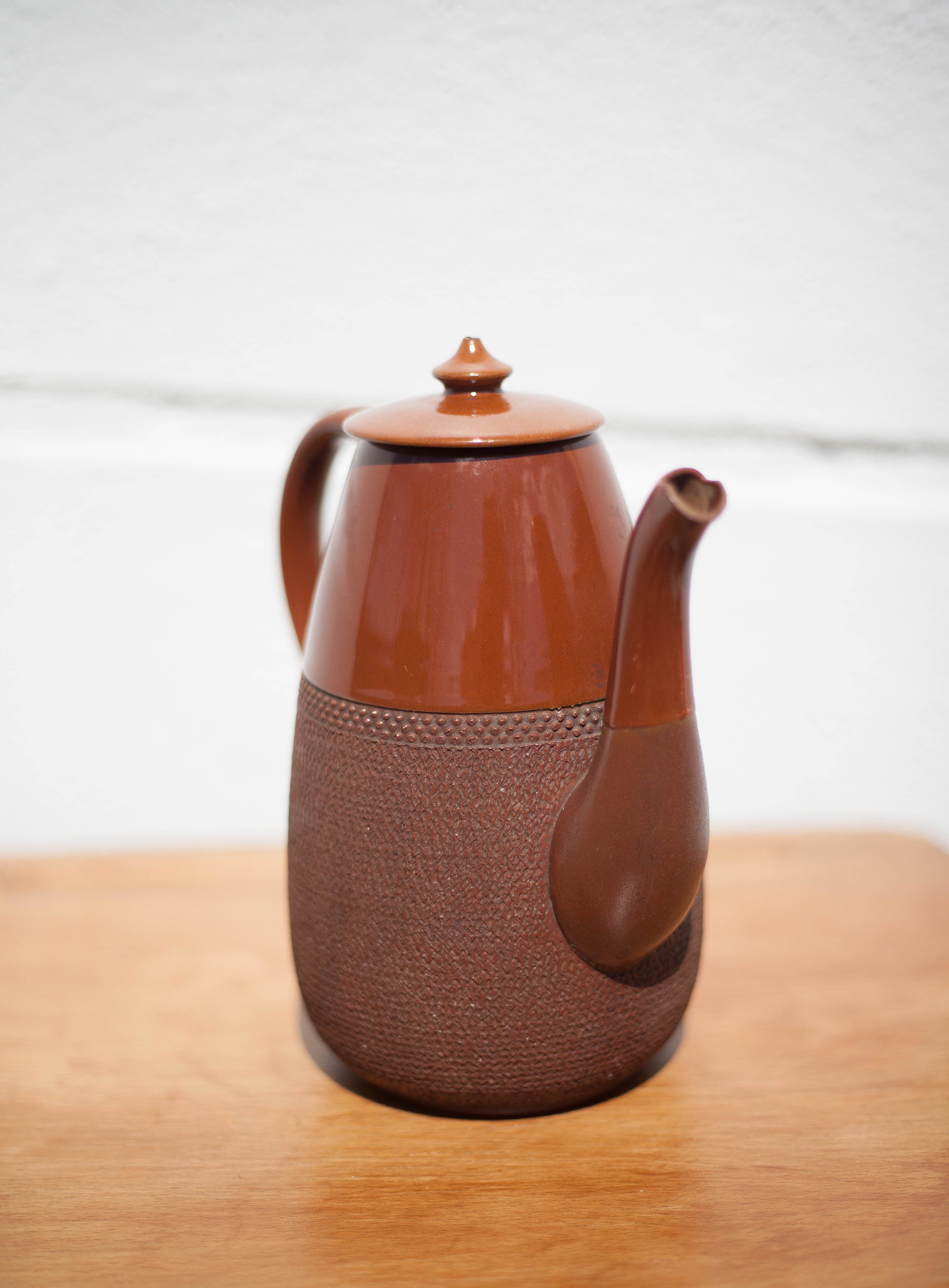 Glazed clay coffee or tea maker