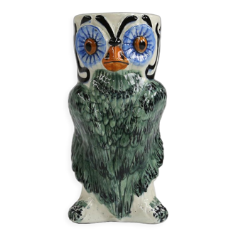 Ceramic owl umbrella stand ca.1970