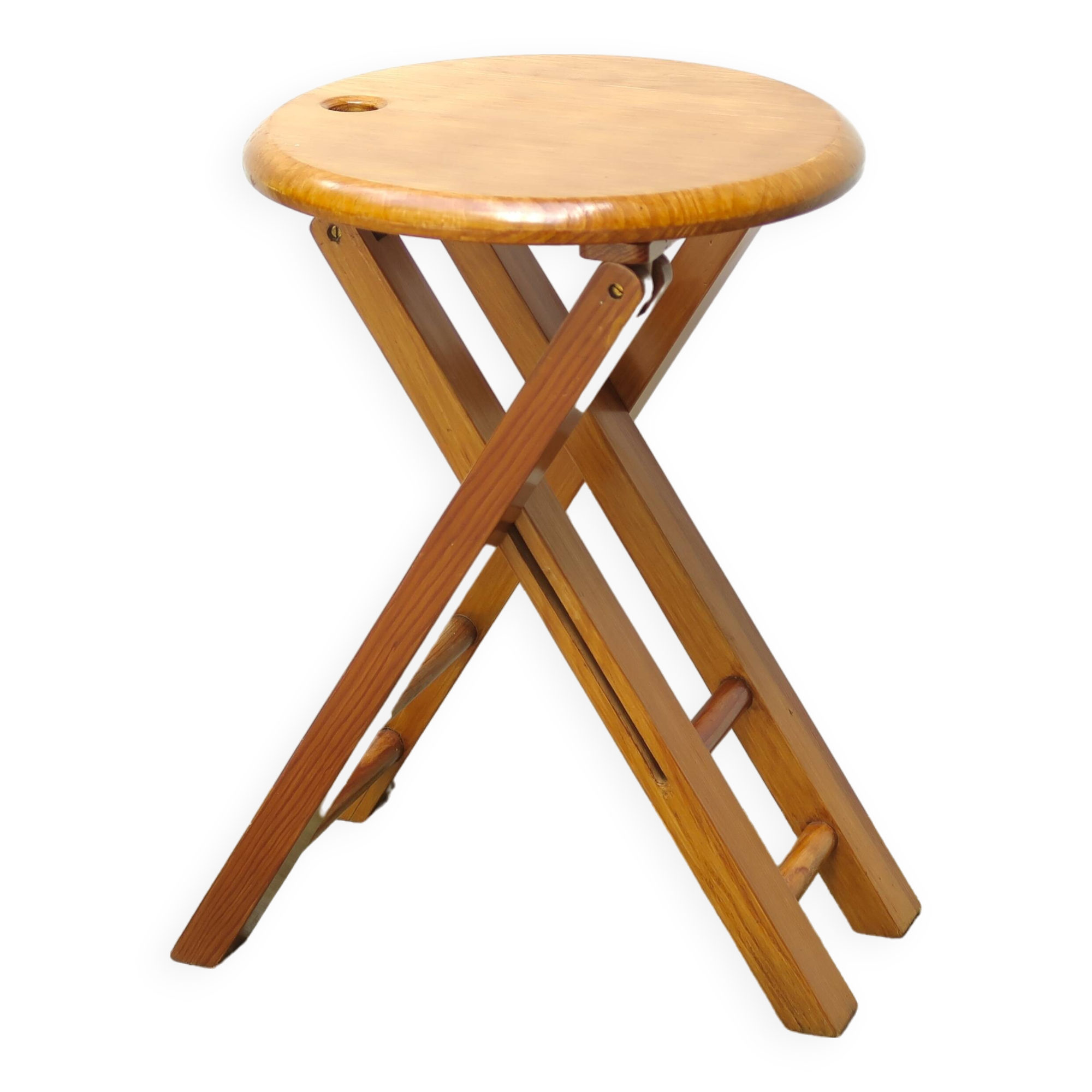 Adrian Reed Suzy Wooden Folding Stool, 1970s