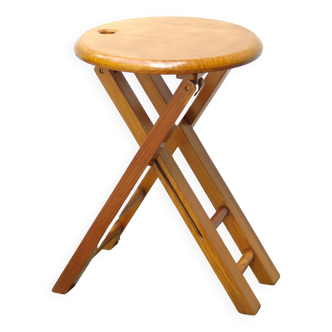 Adrian Reed Suzy Wooden Folding Stool, 1970s