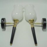 Pair of torch wall lights