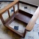 Antique Art Deco cubic-shaped armchairs in walnut and velvet, Germany, 1920s, set of 2