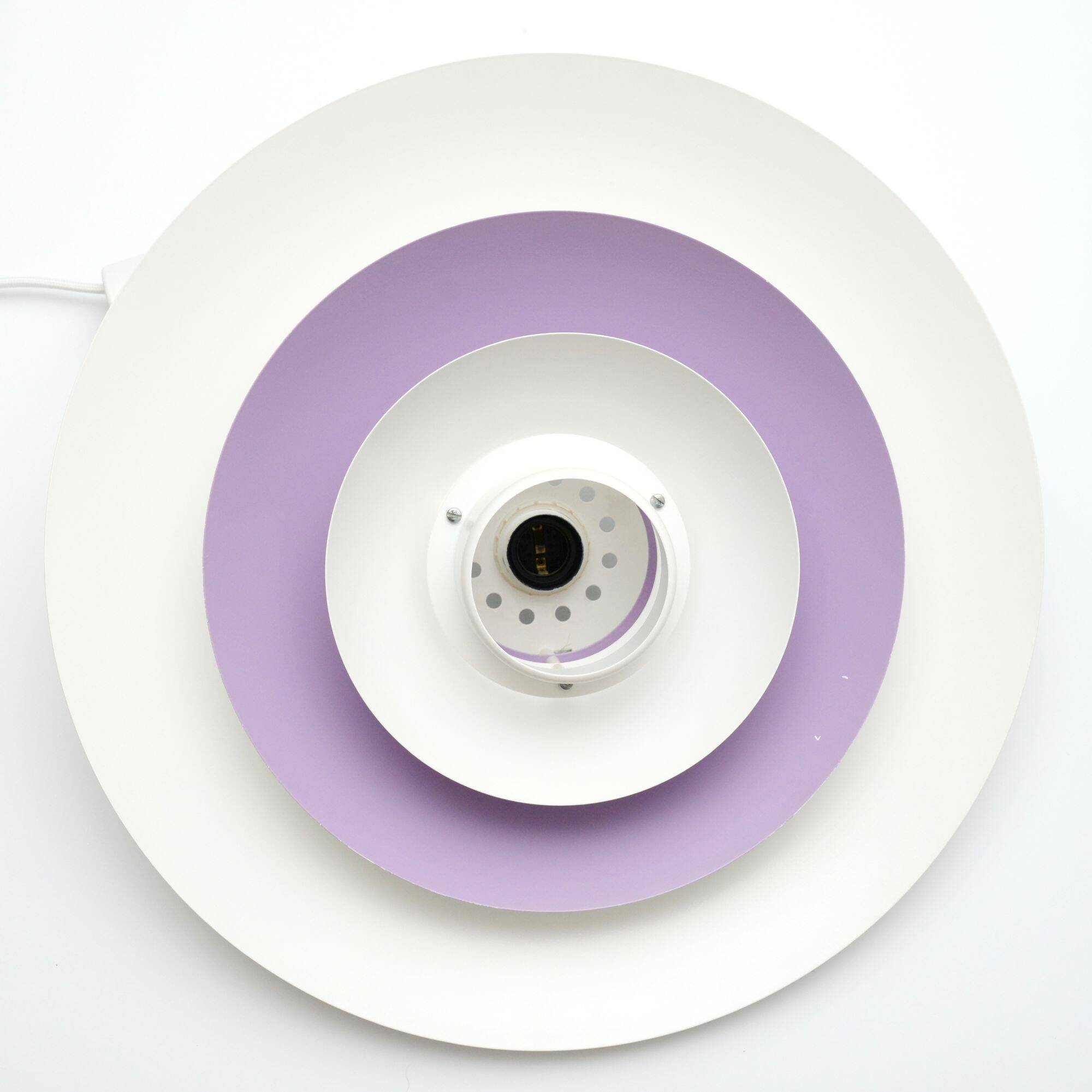 White Scandinavian Form Light lamp, Denmark 1970s