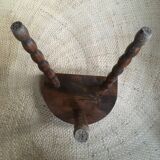Cowhide tabouret
