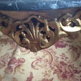 Coffee table in wood and marble