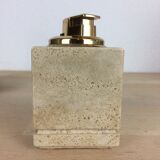 Travertine lighter, cubic, 80s
