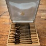 12 spoons, silver metal, douarnenez