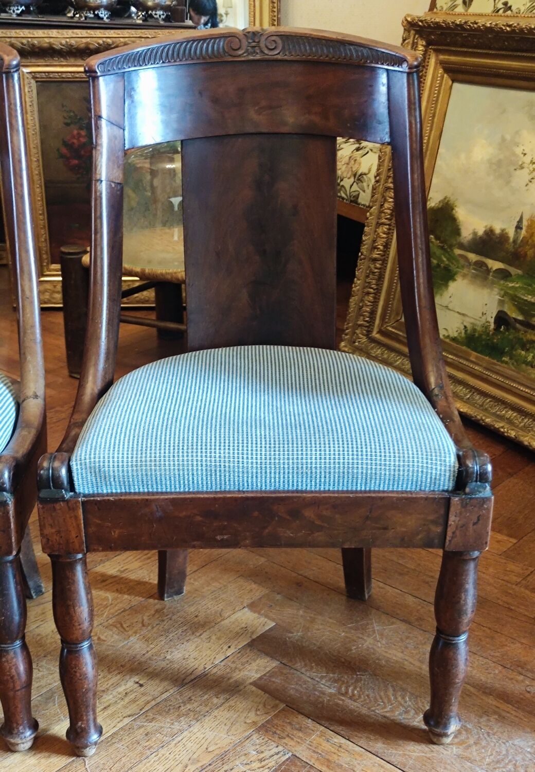 Series of 3 Empire chairs