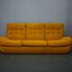20th century, yellow Atlantis three-seater sofa, 1960s