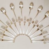 24 silver metal cutlery Christofle Art Deco