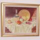Original Swedish oil on canvas – “Still Life with Fruit and Bottle” by A.K. – vintage & framed – 40 × 48 cm (15.7" × 18.9")