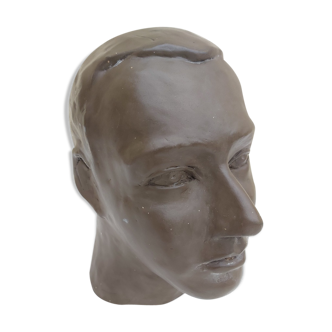 Bust head terracotta man