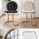 2 vintage cantilever chairs - chrome metal — Gastone Rinaldi/Bauhaus style