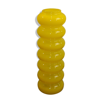 Yellow vintage opaline vase