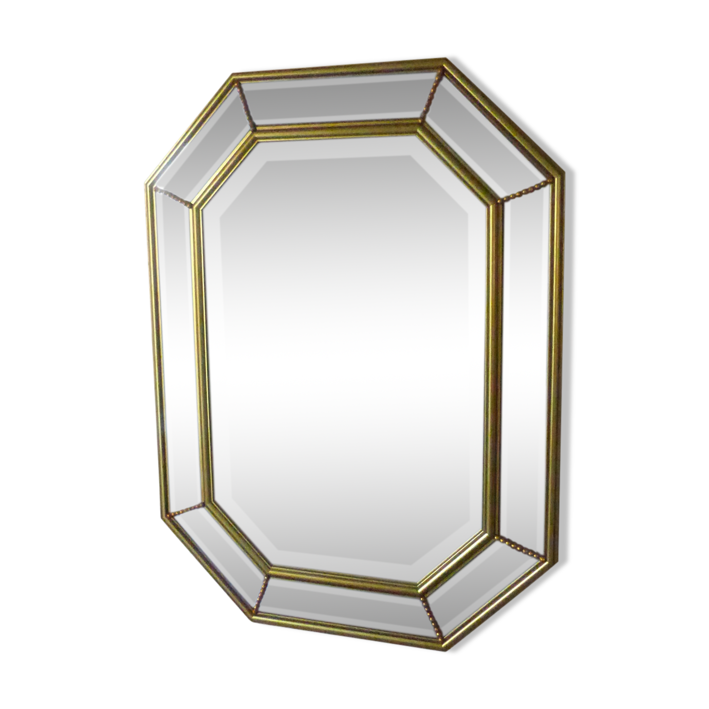 Miroir en bois doré 58x78cm