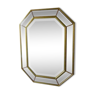 Golden 58x78cm wooden mirror
