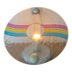 Toffoli Lamp Multicolor Plastic 80´s Disk Shape Pop Italy Disco Series
