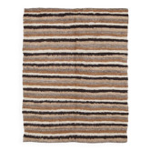 Striped Brown & Beige Vintage Kilim Rug, 133x170Cm