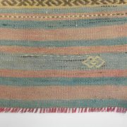 Tapis Kilim fait main rouge clair bleu 5x7 158x247 cm