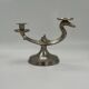 Vintage sculptural candelabrum with two lights in the shape of a bird.