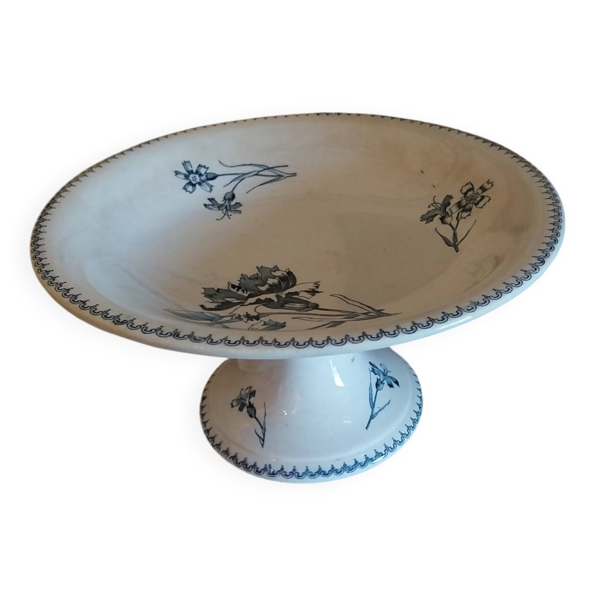 Old iron earth fruit bowl Sarreguemines