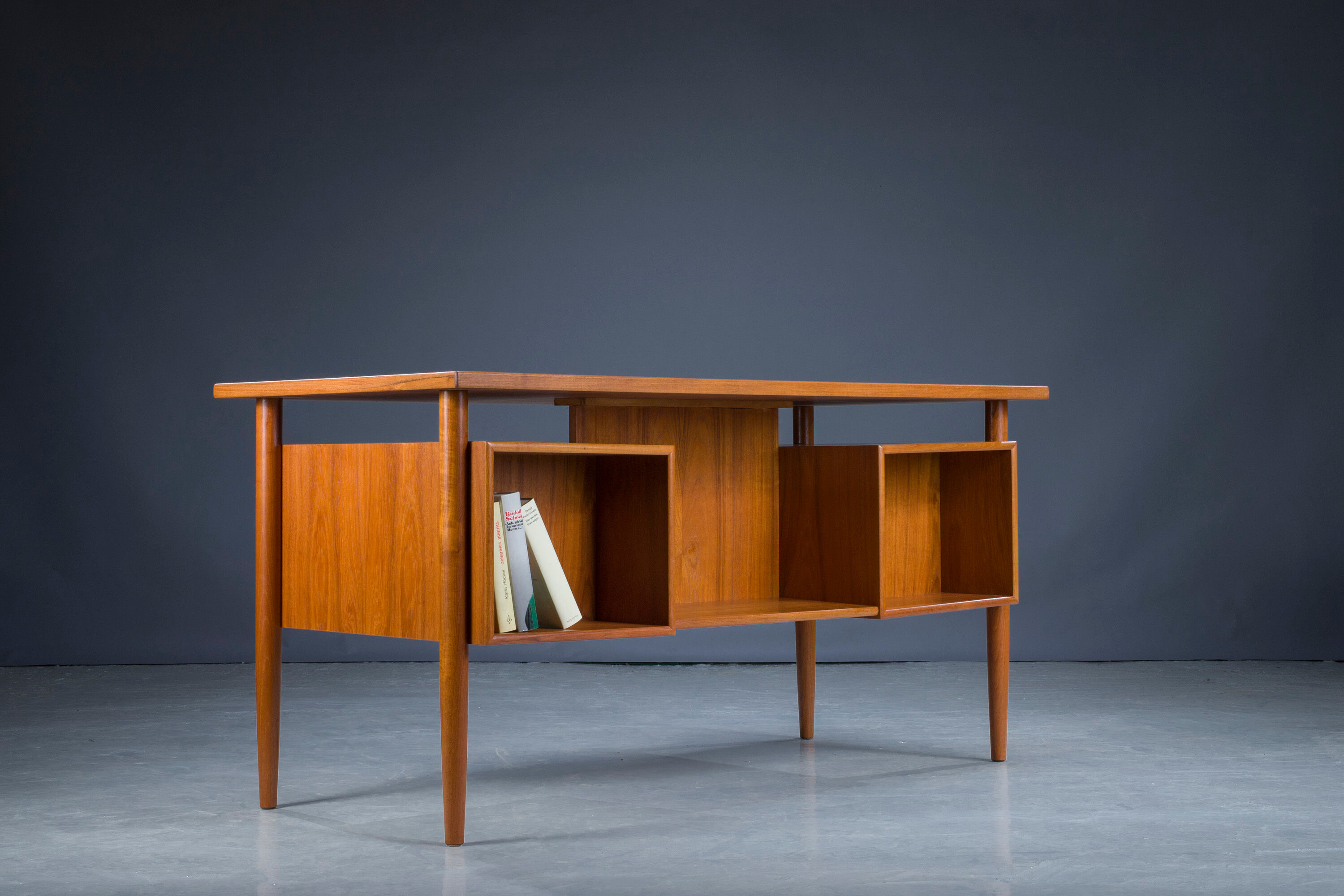 Mid-century Danish teak desk by HP Hansen, 1960s