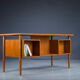 Mid-century Danish teak desk by HP Hansen, 1960s