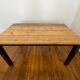 Industrial oak wood table