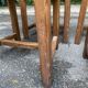 4 solid oak dining chairs with farmhouse straw