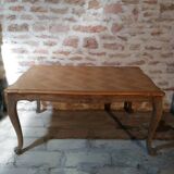 Louis XV style table in oak and cherry