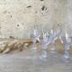 Wine glasses with chiseled foot