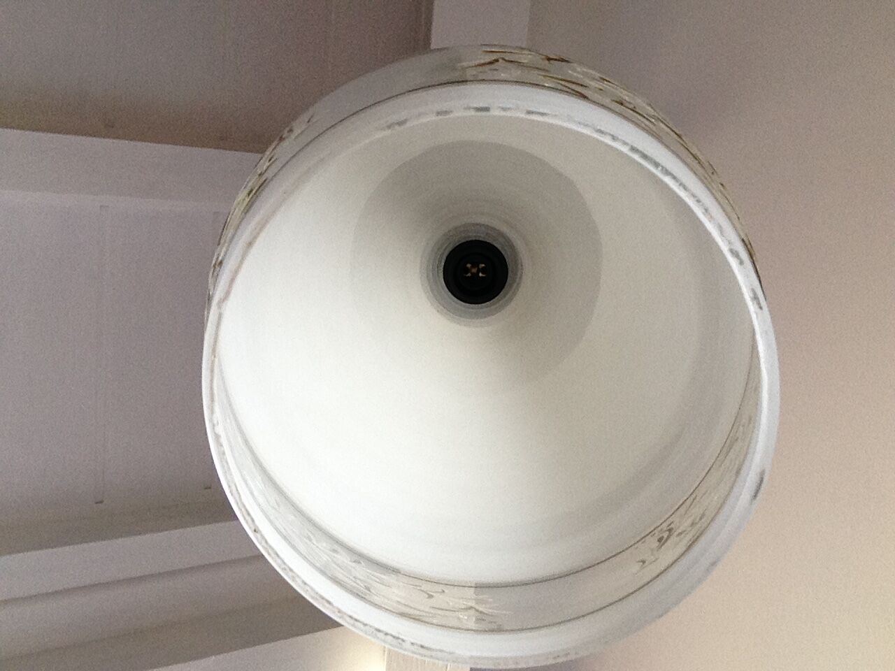 White/vintage white glass tulip suspension 60-70
