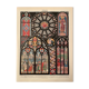 Lithograph engraving on stained glass windows (Tournai Cathedral) from 1897