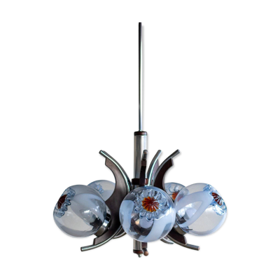 Lustre en verre de Murano par Mazzega, Italie, 1970