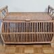 Storage box, vintage rattan bench, 80 cm