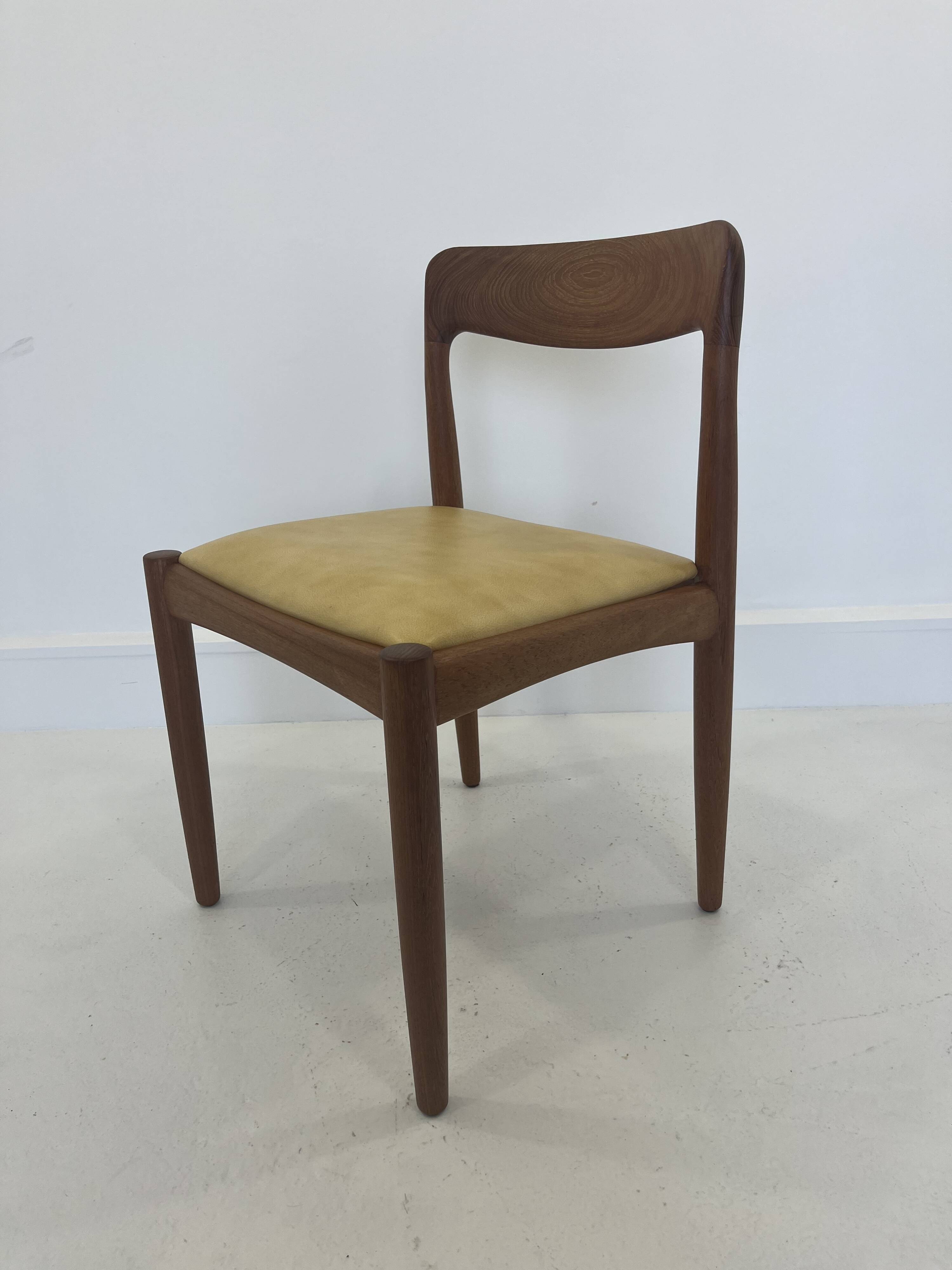 Vintage Danish Dining Chairs in Teak by H.W. Klein for Bramin, Set of 4