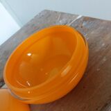 Orange glass candy box from the 70s