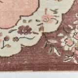 5x8 Vintage Salmon Pink & Brown Old Home Decore Rug