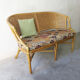 Rattan and caning bench