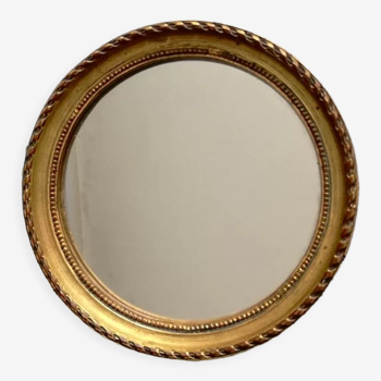 Miroir bois doré 15cm