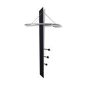 Coat rack wardrobe chrome and black of the 70s-80s