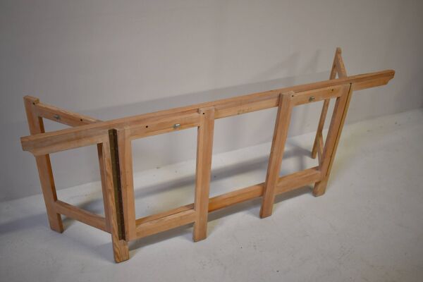 Table à manger en pin cérusé. Ollé Pira. Suède années 1960.