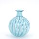 Striped light blue glass vase Phoenician Malta, 1990s