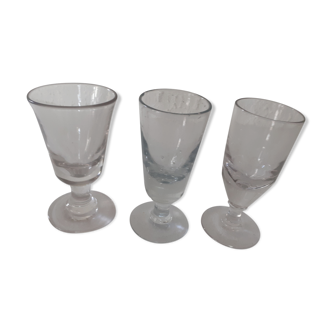 3 antique bubble glasses absinthe bistro