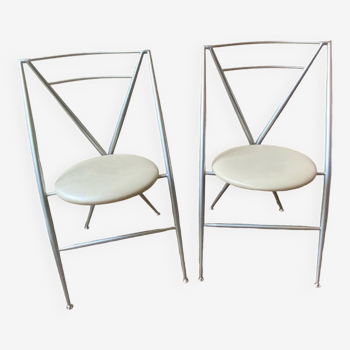 2 Cinderella folding chairs design HiroyukiYamakado vintage 1986