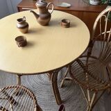 Pair of vintage rattan chairs